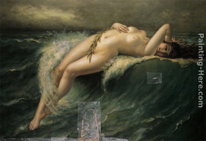 Riding the Crest of a Wave painting - Guillaume Seignac Riding the Crest of a Wave art painting